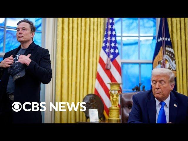 Trump defends Elon Musk, DOGE cuts to federal workforce