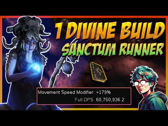 60 Million DPS! The Ultimate 1 Divine Sanctum Runner / Path Of Exile 3.25