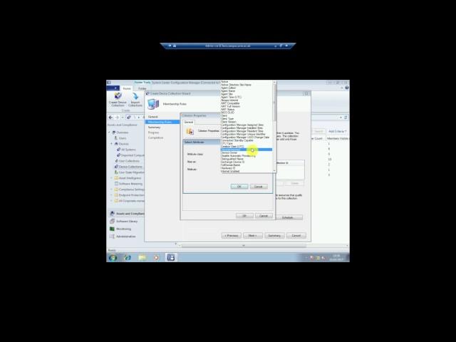 Creating a Criteria Based Collection SCCM 2012