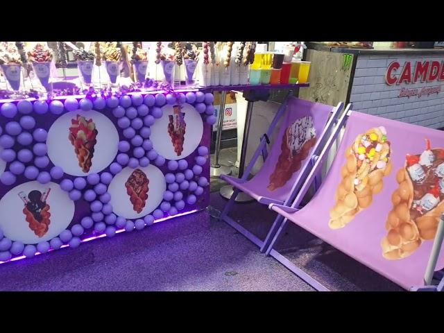 BUBBLEMANIA,Camden Market,Bubble Waffle/Bubble Tea/ Bubblepop Waffle/Milkshake/Ice Cream. Superb.