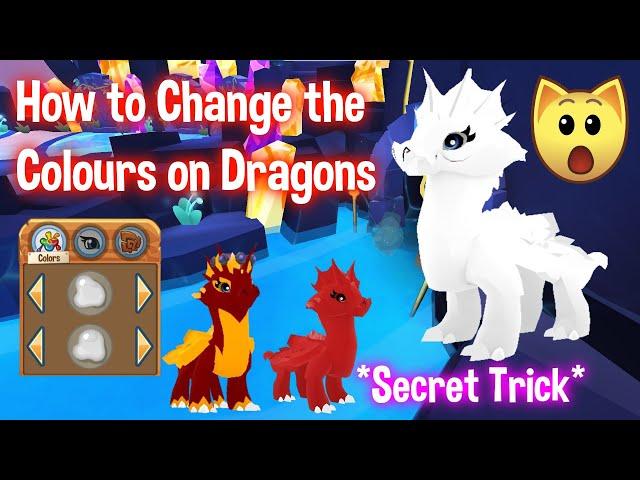 How to CHANGE The COLORS on DRAGONS in Animal Jam | Secret Trick