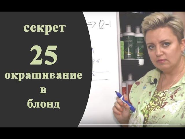 Секреты колориста от Тани Шарк. Секрет № 25. Как решить задачу по окрашиванию в блонд.