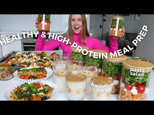 Healthy & Balanced Meal Prep | 100G+ Protein Per Day! Banoffee Oats, Gnocchi Sheet Pan Dinner…