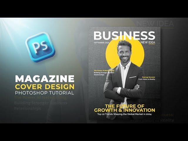 How To Design Magazine Cover In Photoshop | Step By Step | Photoshop Tutorial