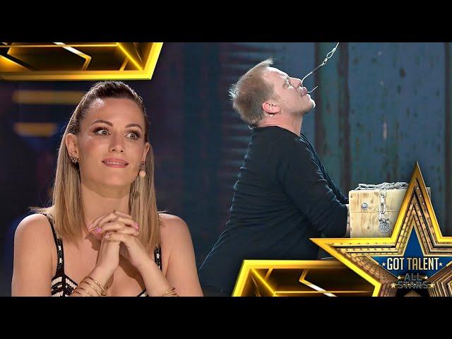 The judges can NOT believe this ESCAPE TRICK! | Auditions 05 | Got Talent: All-Stars 2023