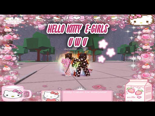 Hello Kitty E-Girls Destroys Players on Duos | The Strongest Battlegrounds