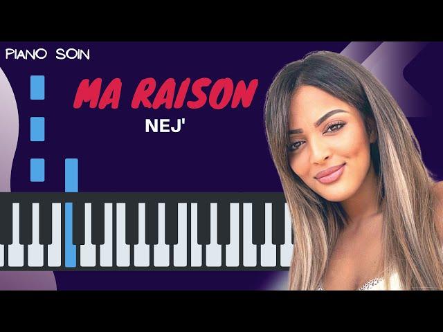 NEJ' - Ma raison (Piano fr Cover Tutoriel KARAOKE Paroles)