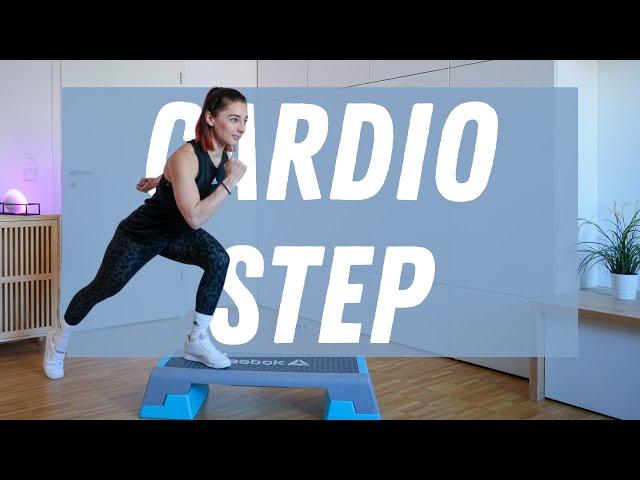 FATBURNER CARDIO STEP | einfache Kombination | mit über den Step gehen