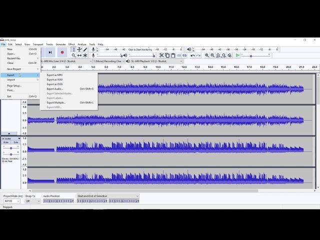 Audacity MP3 to WAV Conversion FREE