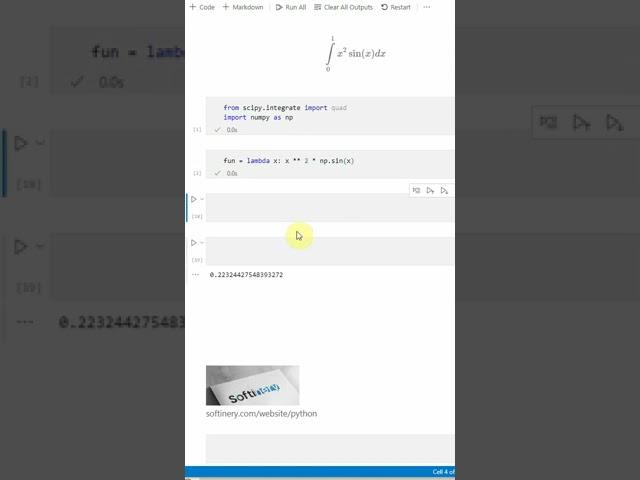 How to calculate integral using SciPy in Python