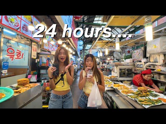 Eating ONLY Korean street foods for 24 hours!