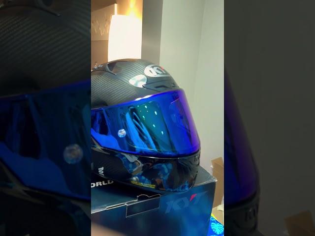 KYT NZ Race carbon with Iridium Blue visor. #kythelmet #kytnzrace #sportsbike #helmet