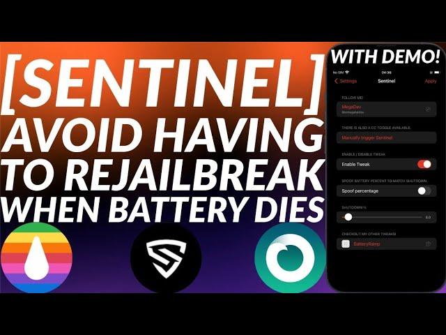 Sentinel: Avoid having to Rejailbreak when the battery dies | Palera1n/Dopamine | Full Guide