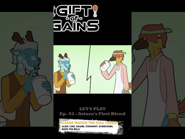 A tasty beverage. ;) Gift of Gains, Ep.03 #furry #visualnovel #muscle #musclegrowth #gaming #dragon