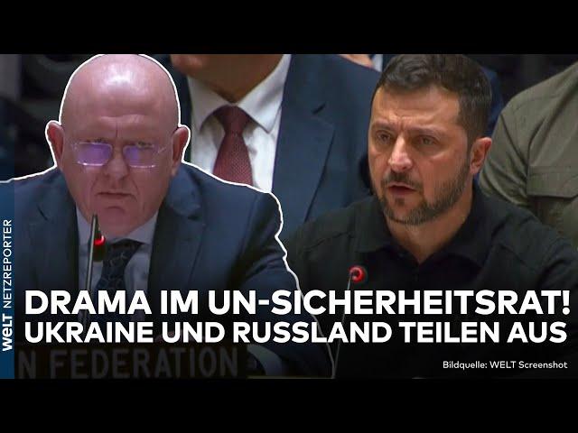 PUTINS KRIEG: Drama im UN-Sicherheitsrat! Schlagabtausch zwischen Selenskyj und Russland-Botschafter