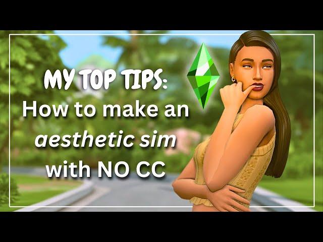 HOW TO create a pretty SIM WITH NO CC | Sims 4 Create a Sim Tips