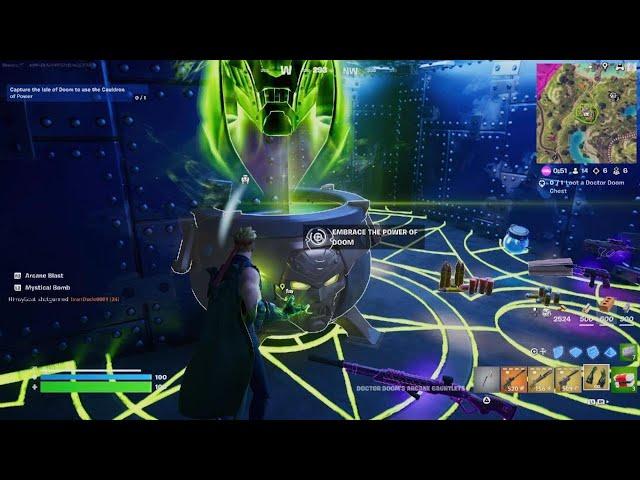 Getting the doctor Doom Powers Special And winning in Fortnite