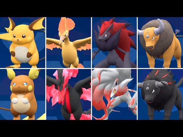 Pokémon Scarlet & Violet - All Alola, Galar, Hisui & Paldea Forms (Comparison)