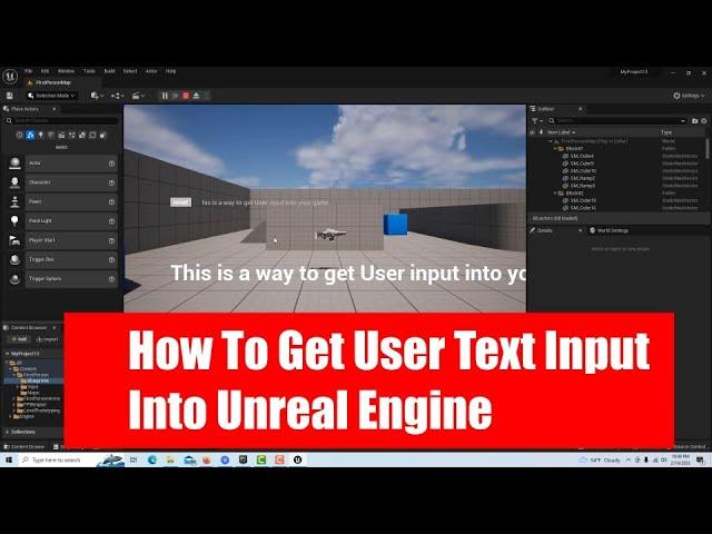 Getting User Input as Text into Unreal Engine (see update link in the description)