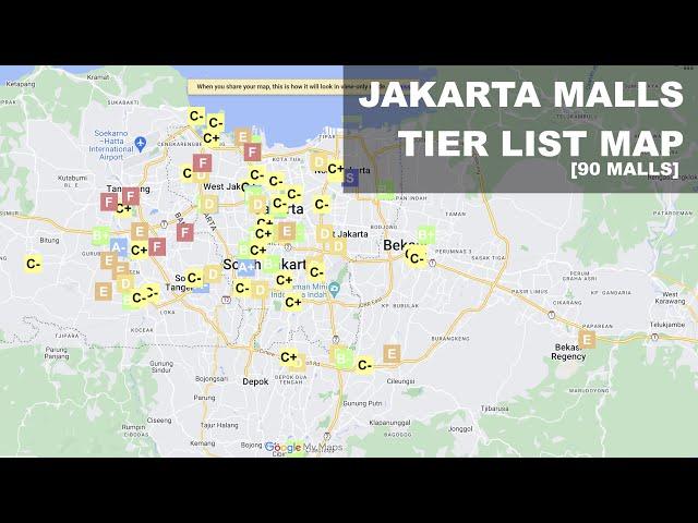 Greater Jakarta Malls Tier List Map [90 malls]