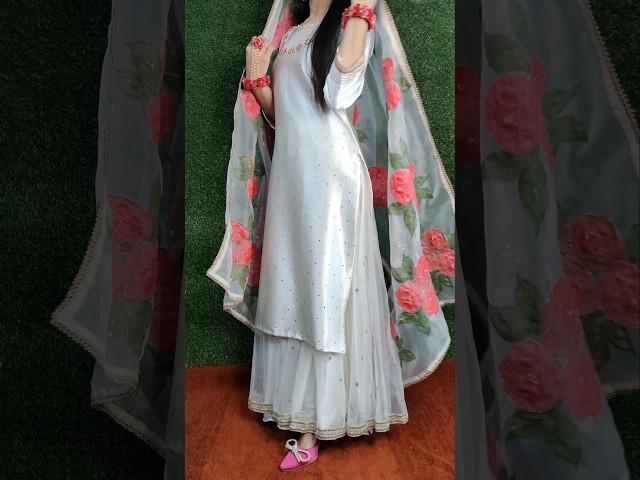 Most beautiful  hand painted dupatta  designed by Ruby #viralshorts #trending #rubydressdesigns