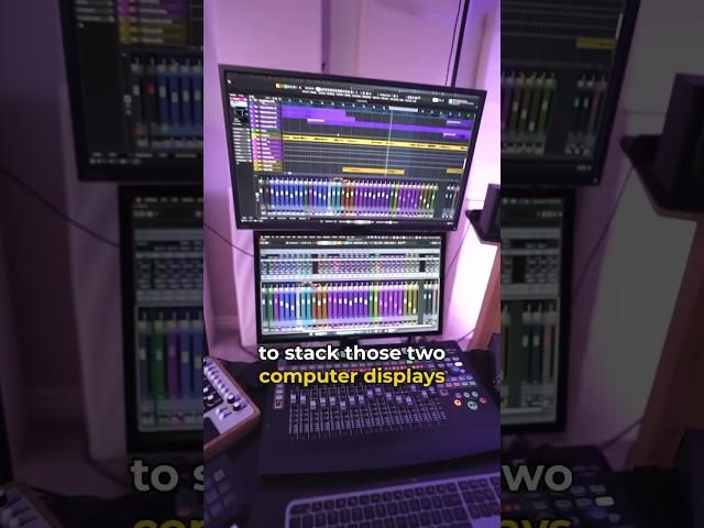 How I stacked my two monitors on top of each other #shorts #monitor #mixingengineer #musicproducer