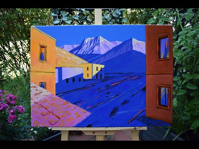 Earth Landscapes Gold Canyon, 2024, oil on canvas, 70 x 50 cm
