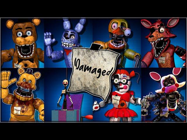 FNAF AR - Damaged Animatronics VOL #1 -FULL  Workshop animations!