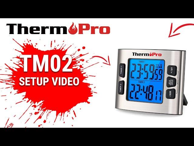 ThermoPro TM02 Dual Digital Kitchen Timer Setup Video