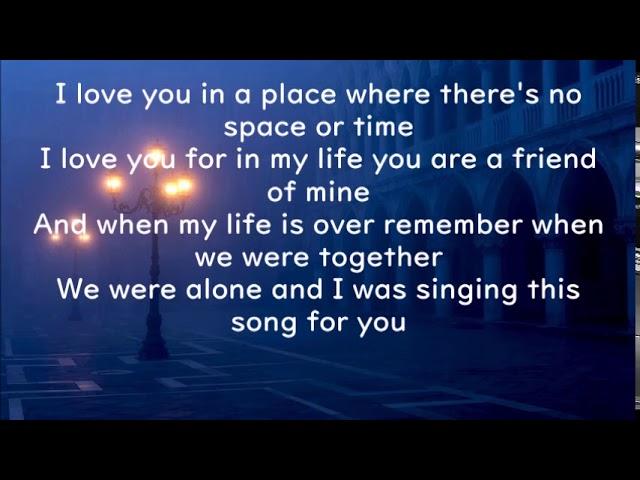 The Carpenters   A Song For You  lyrics