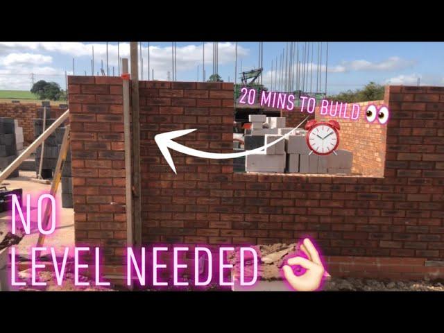 Bricklaying internal corner Fast!! Perfect line setup