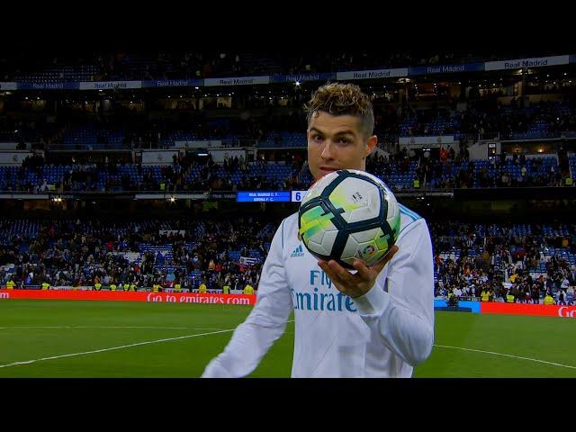 Cristiano Ronaldo POKER Vs Girona Home (Stadium Sound) - 17-18 4K By CrixRonnie