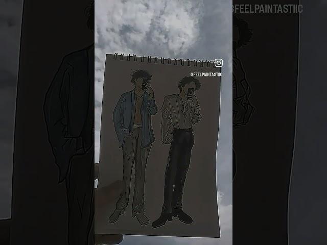 Guess, who's this?#jungkook#taekook#taehyung #bts #army #viral #trending #shorts #artwork#drawing