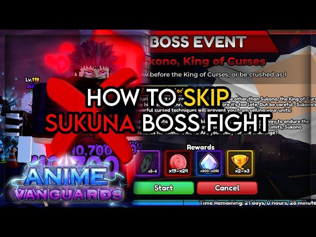 How To Cheese Sukuna Boss Fight (Quick Guide) | Anime Vanguards ( patched :c )