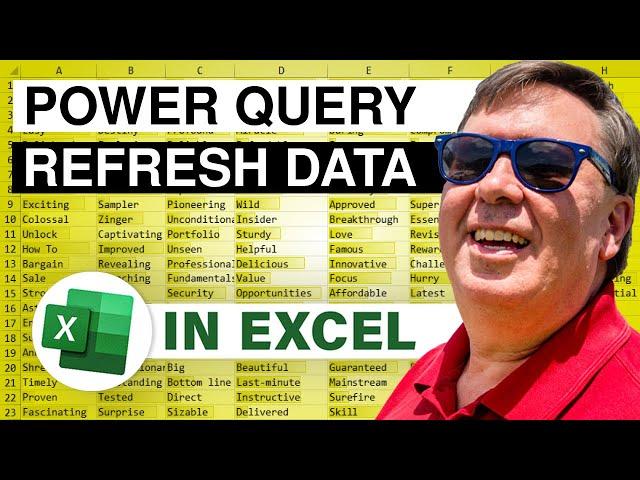 Excel - Refresh Data with Power Query - Episode 1914