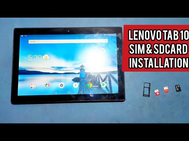 Lenovo Tab 10 ; how to install sim card and SD card in Lenovo tb-x304