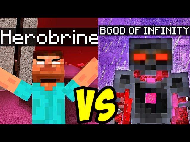 Final Herobrine Revenge battle vs Blood God of Infinity in minecraft creepypasta