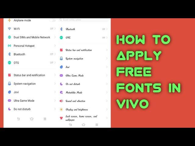 How to change font style in vivo y15