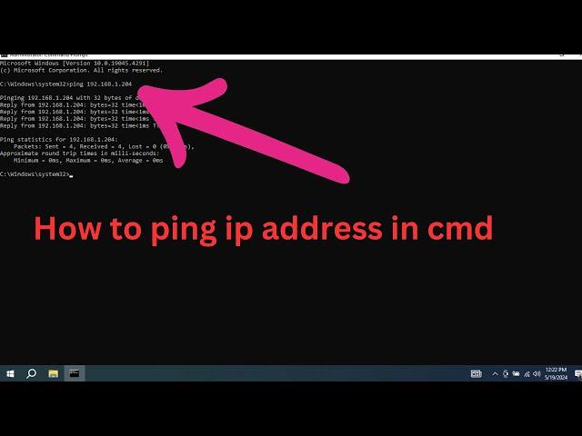 How to ping an ip address | Ping ip address cmd