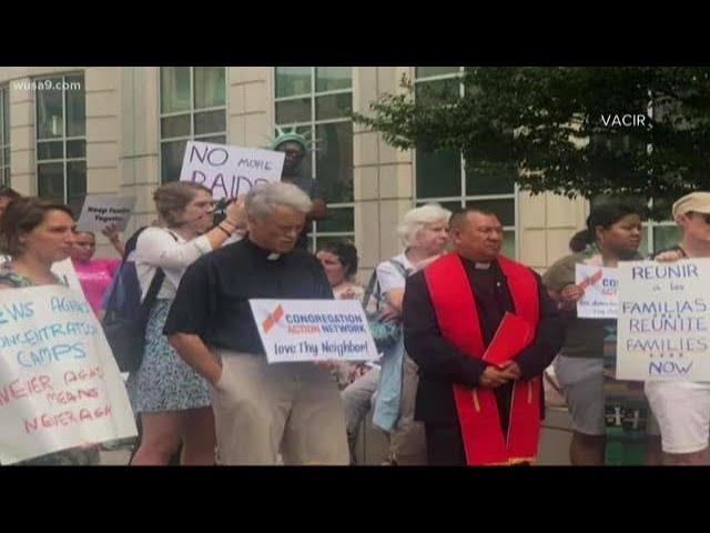 Activists protest ICE, detention centers outside ICE headquarters