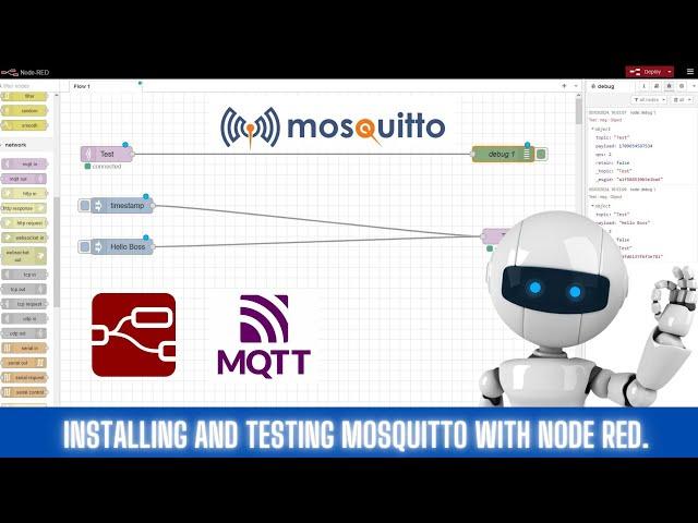 How to install MQTT Mosquitto and test with Node Red on Linux OS