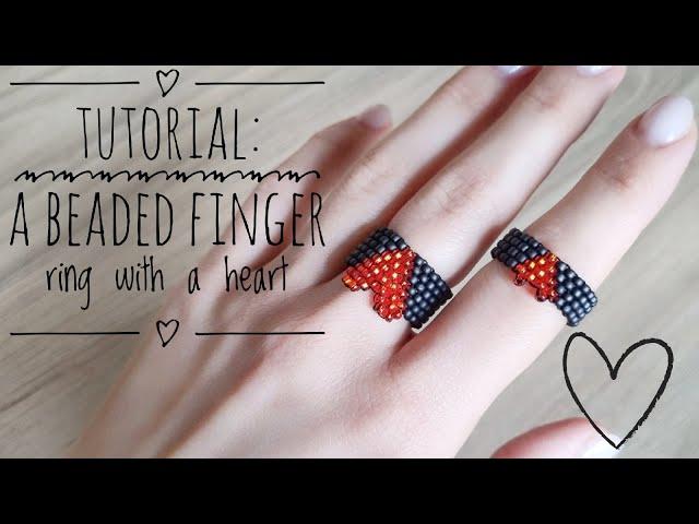 Мастер-класс: Кольцо из бисера с сердцем | Мозаичное плетение | Beaded Ring with Heart | Mosaic