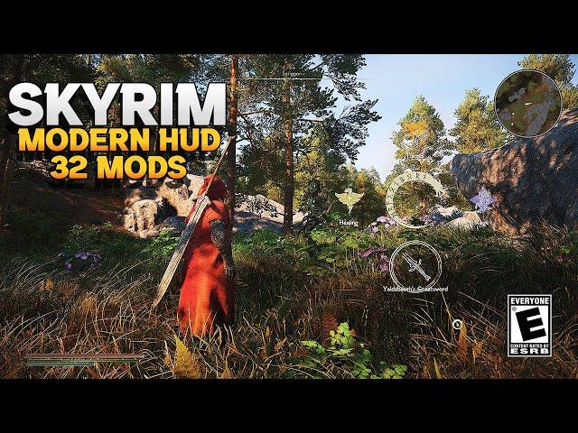 32 MUST HAVE Skyrim Mods To Modernize Your Hud!