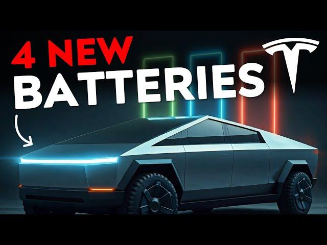 4 NEW Tesla Batteries REVEALED | Tesla LFP 4680 Battery!