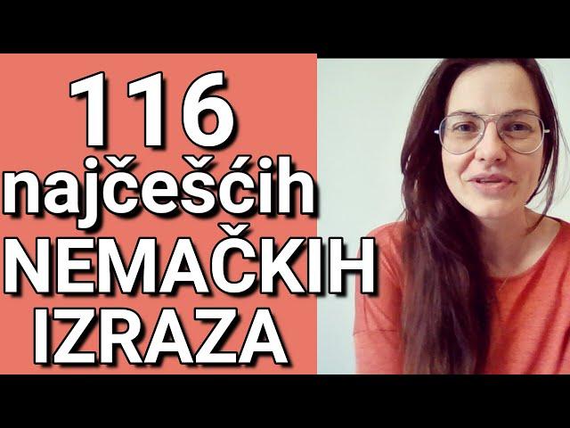 NEMAČKI | 116 ČESTIH FRAZA | POČNITE ODMAH DA IH KORISTITE