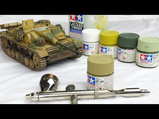 Painting Field-Applied Camo with Tamiya Paints for Scale Models