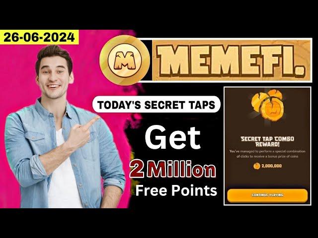 Memefi Secret Tap Combo Reward | Memefi 2,000,000 Coins Code | #memefi Secret Code