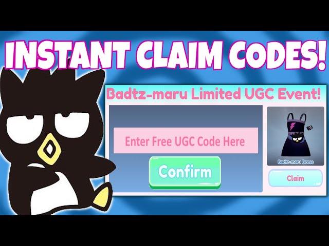 INSTANT CLAIM CODES! | Badtz Maru Dress Limited UGC | Roblox My Hello Kitty Cafe | Riivv3r