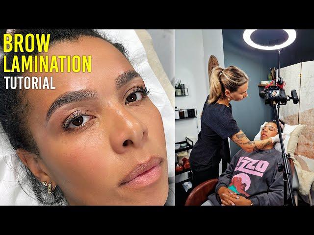 How To Elleebana Brow Lamination Tutorial For Dark Brows